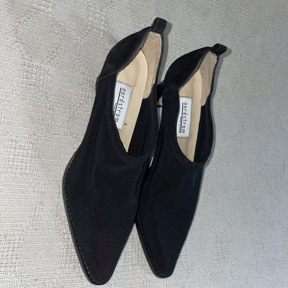 Nordstrom Women’s Dress Pumps Size 7 B Black Fabric Going Out Party Business - Picture 4 of 12